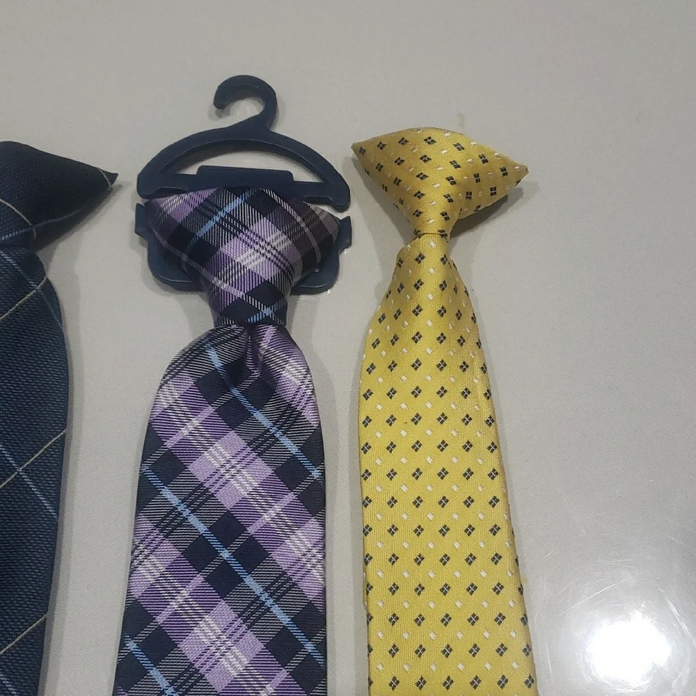 Elegant Kid's Tie Set - Blue, Navy, Purple, Yellow